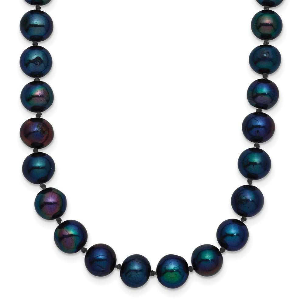14k 6-7mm Black Near-Round Freshwater Cultured Pearl 20 inch Necklace