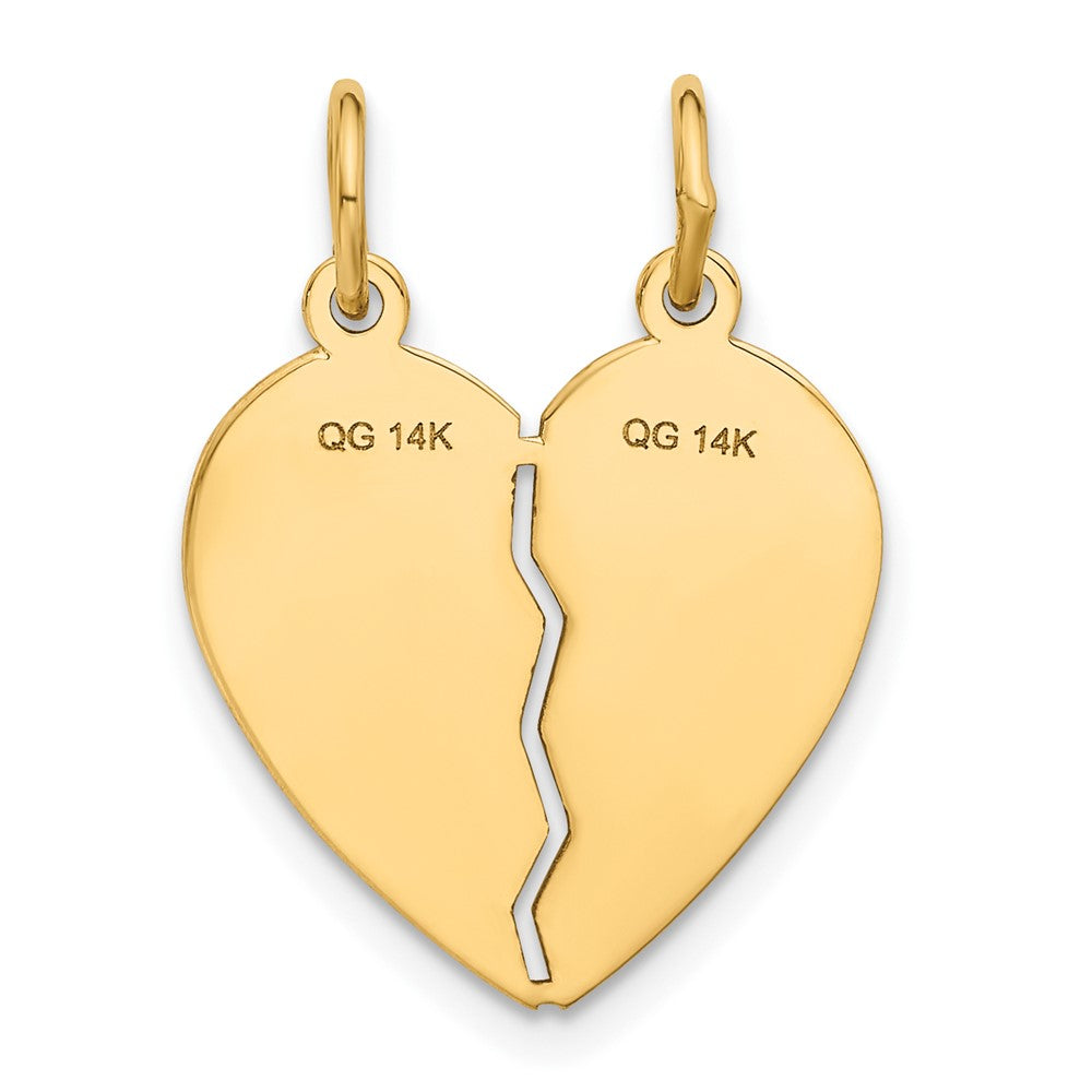 14k Best Sister Break-apart Charm