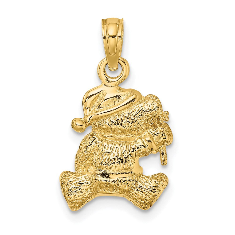 14k Polished 3-D Teddy Bear Charm