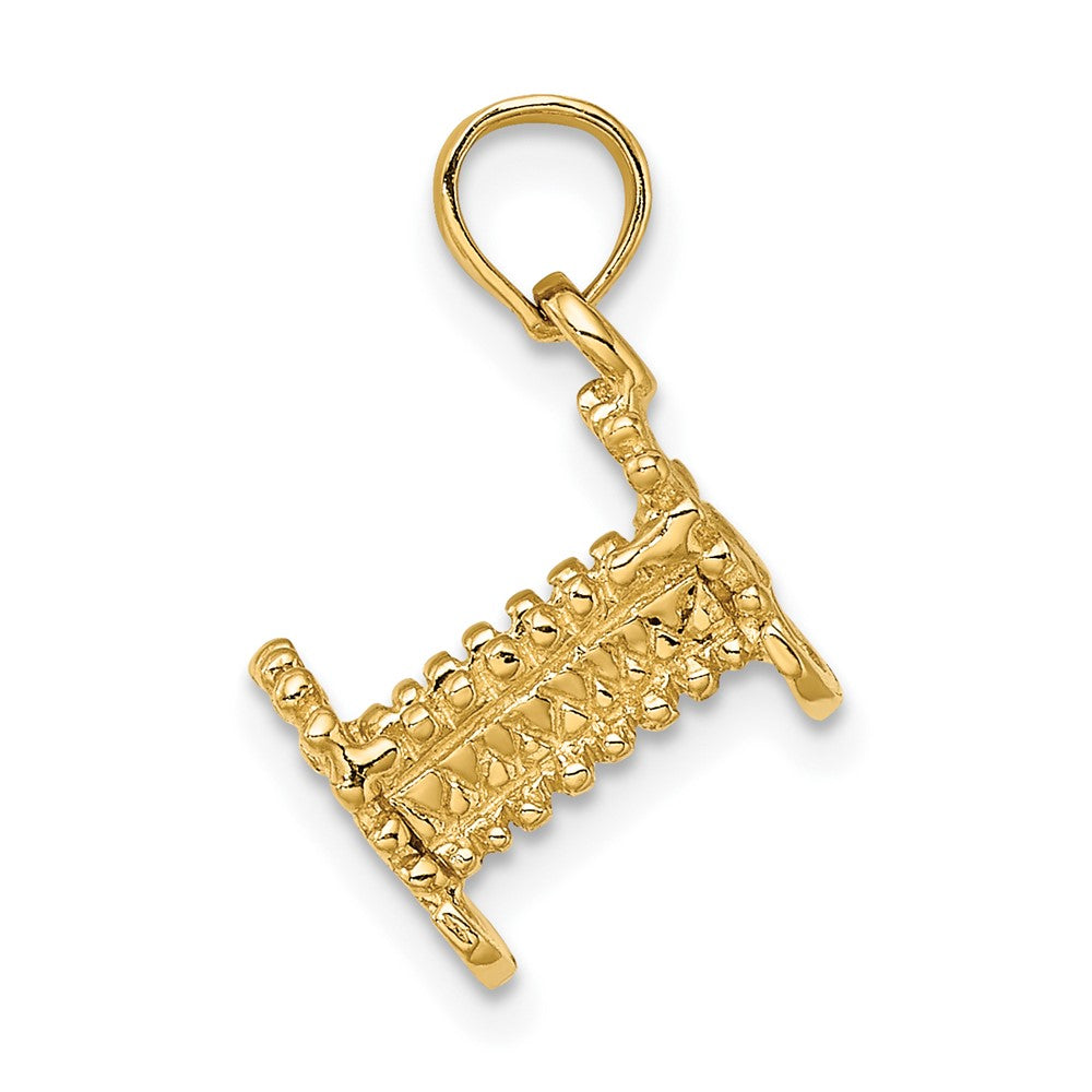 14k  3D Cradle Charm