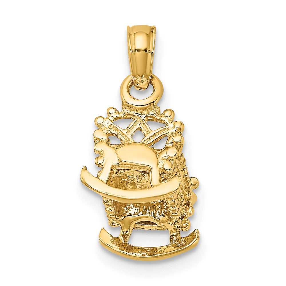 14k  3D Cradle Charm