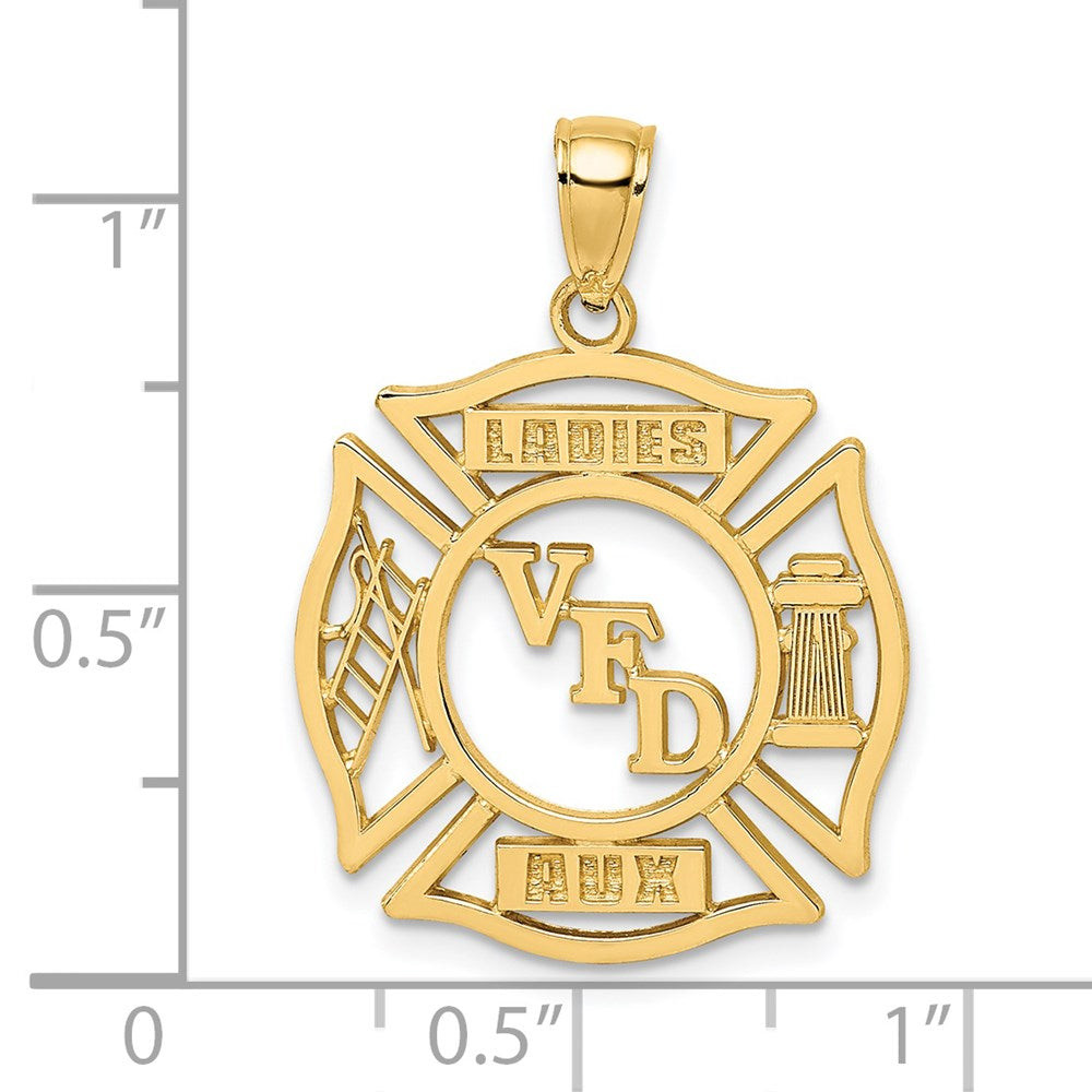 14k VFD AUX  Shield Charm