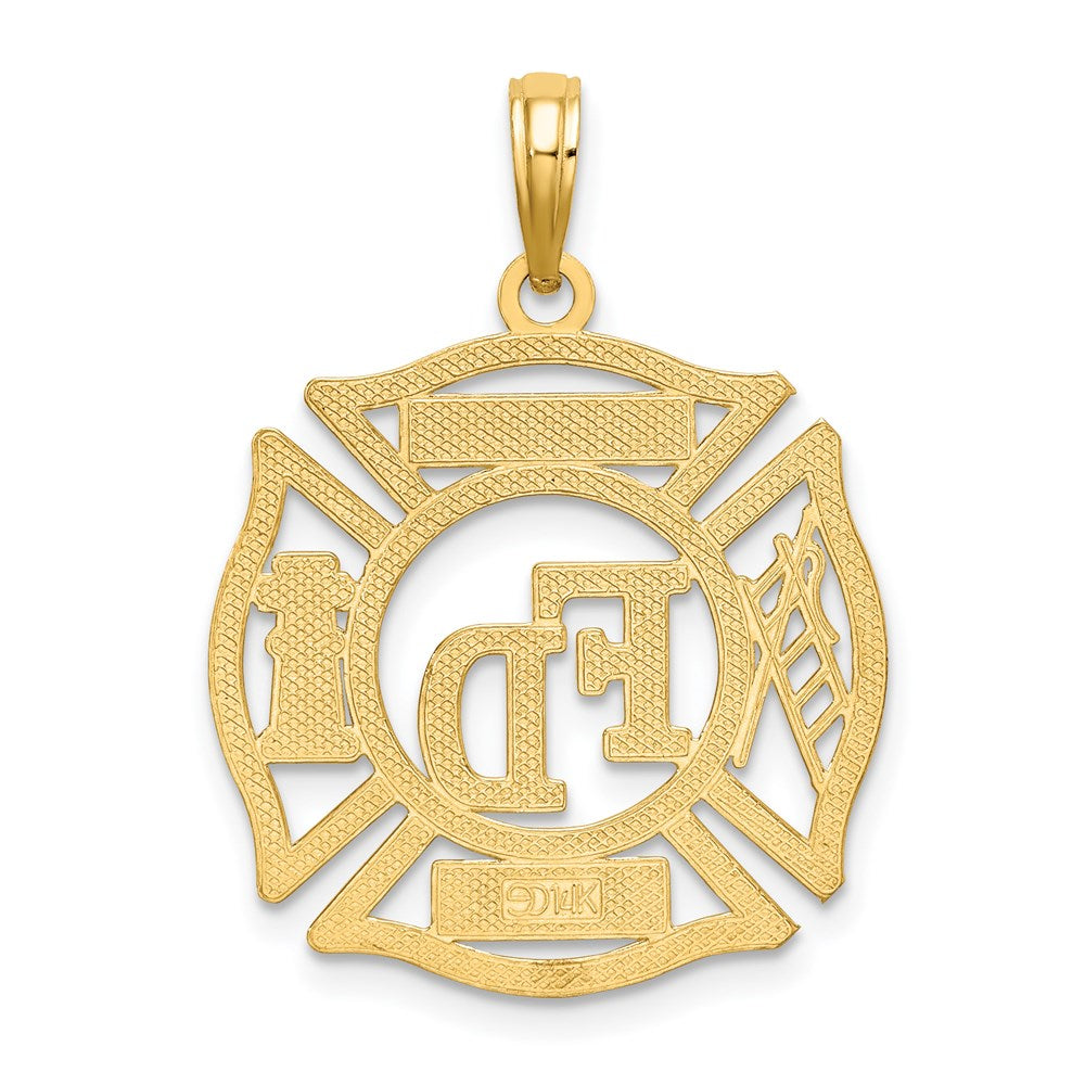 14k FD AUX in Shield Charm