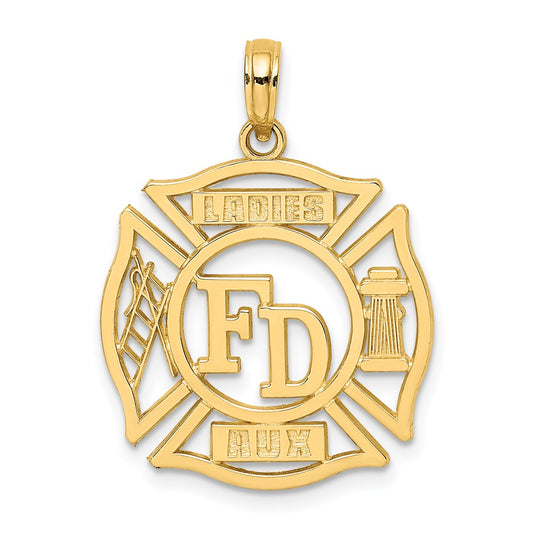 14k FD AUX in Shield Charm