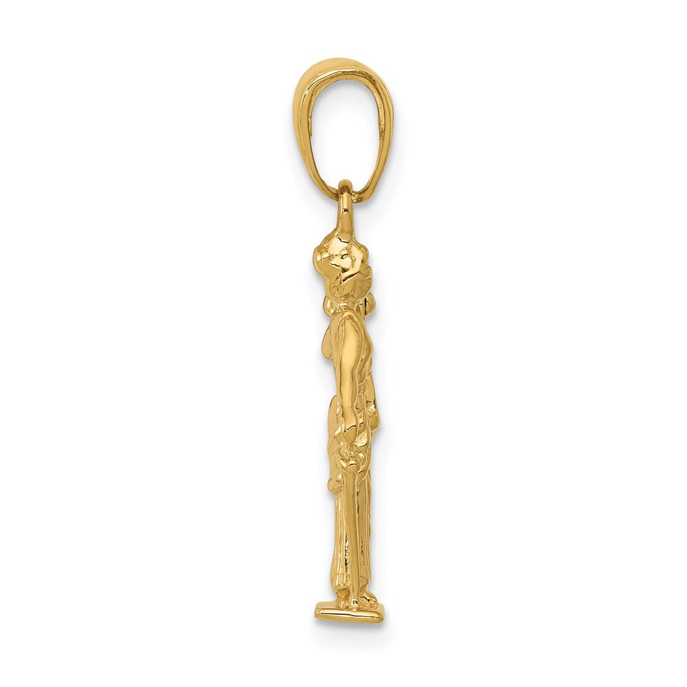 14k 3-D of Justice w/Moveable Scales Pendant