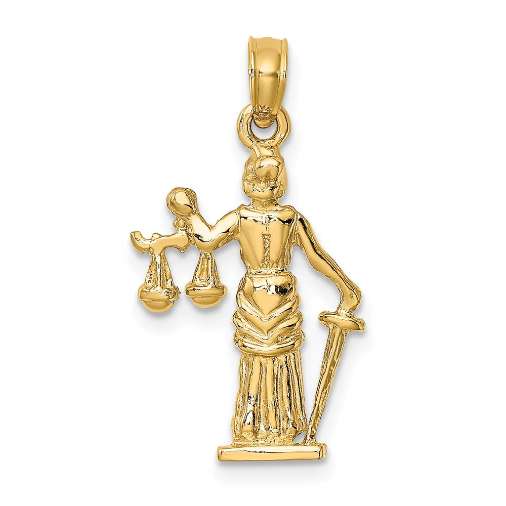 14k 3-D of Justice w/Moveable Scales Pendant