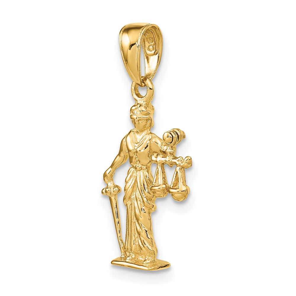 14k 3-D of Justice w/Moveable Scales Pendant