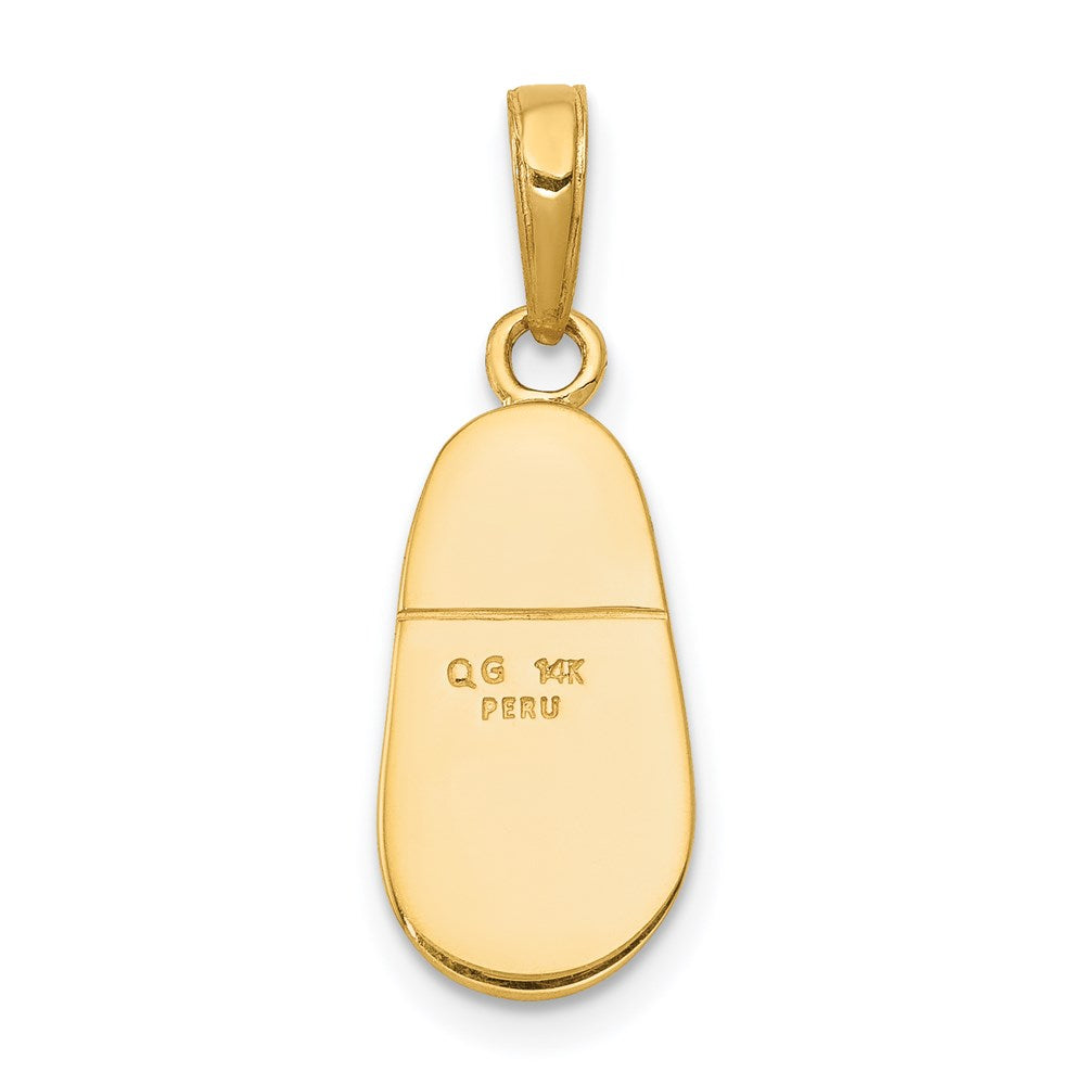 14k 3-D Shoe with Bow Pendant