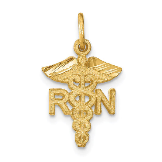 14k RN Nurse Charm