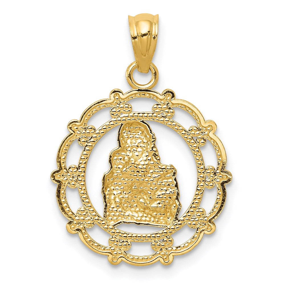 14k w/Rhodium Mother Holding Pendant