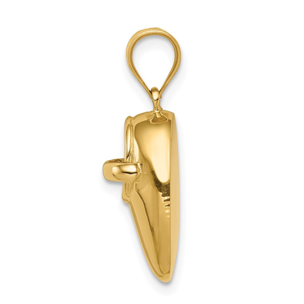 14K Polished 3D Shoe Pendant
