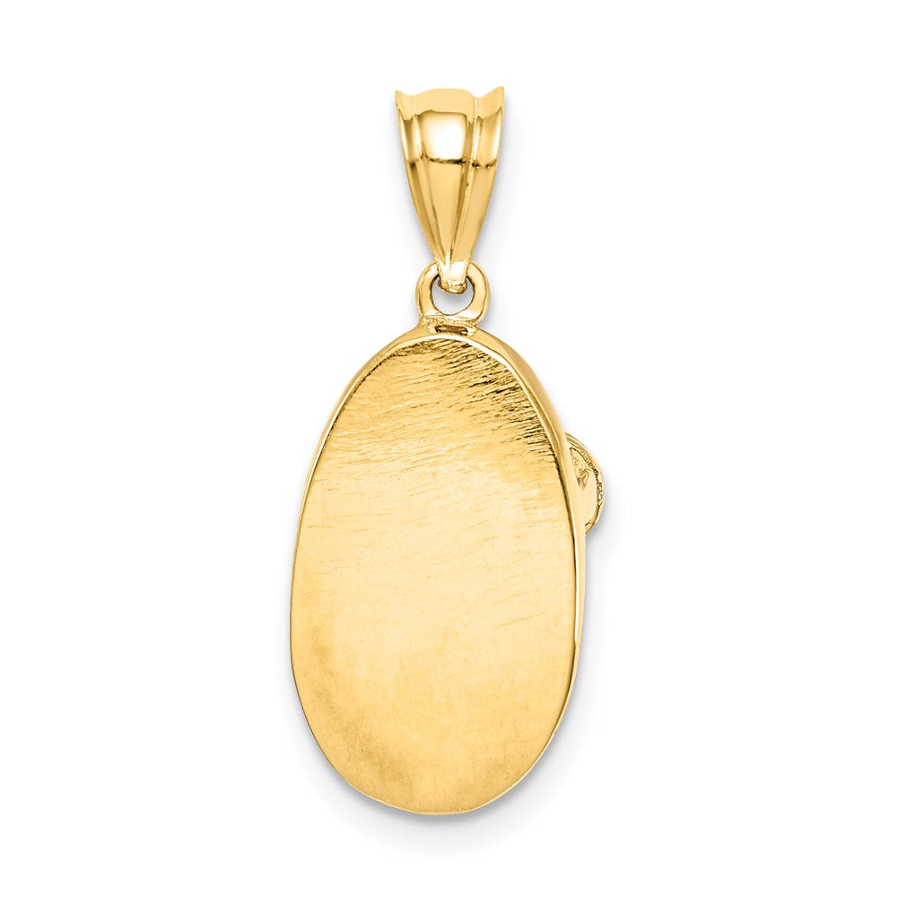 14K Polished 3D Shoe Pendant