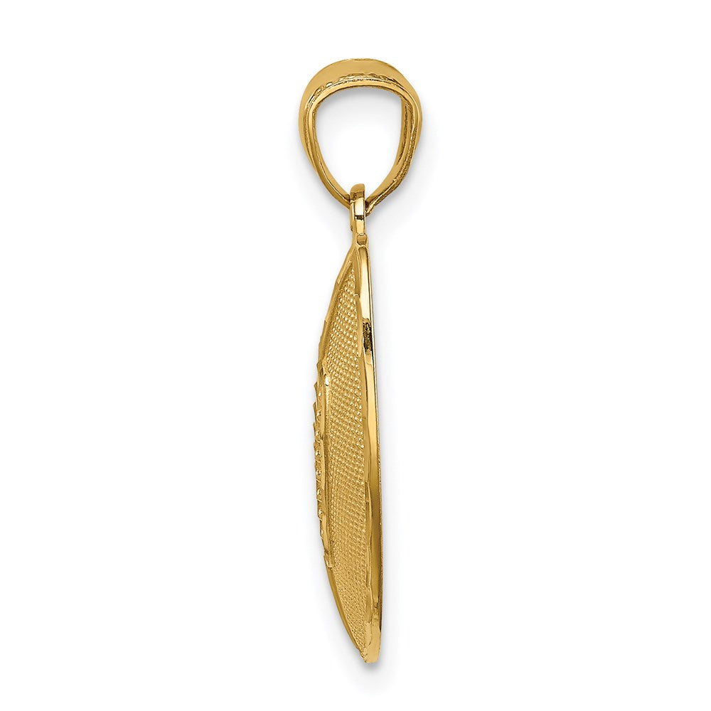 14K Football Pendant