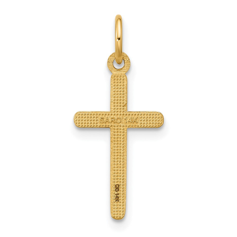 14K White Gold Cross Pendant