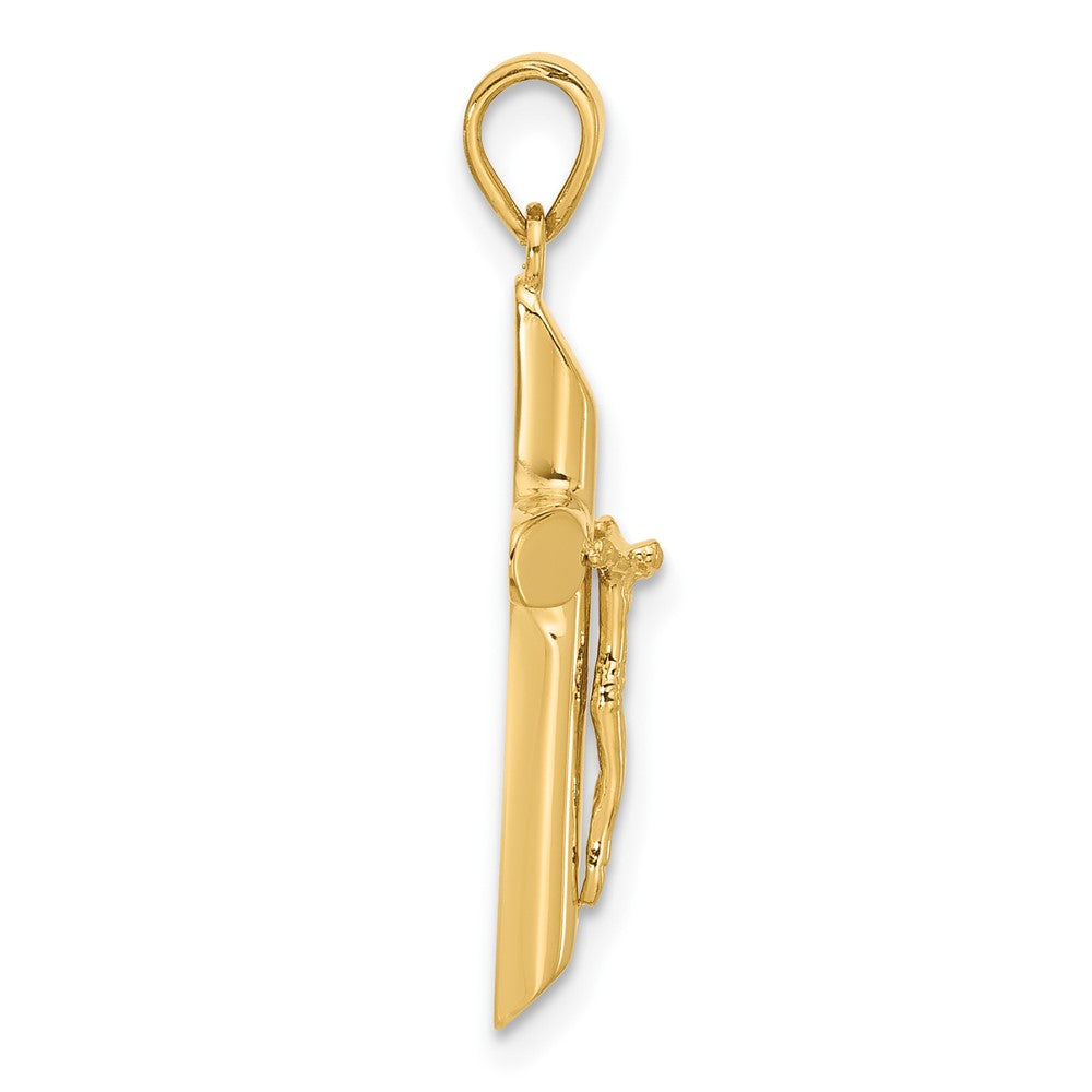 14K Polished Crucifix Pendant