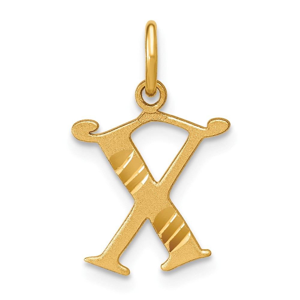 14k Letter X Initial Charm