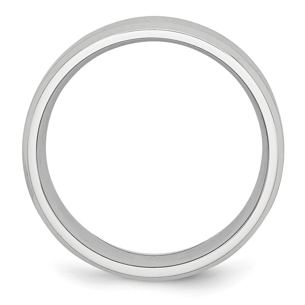 Chisel Cobalt Satin and Polished Beveled Edge 7mm Band