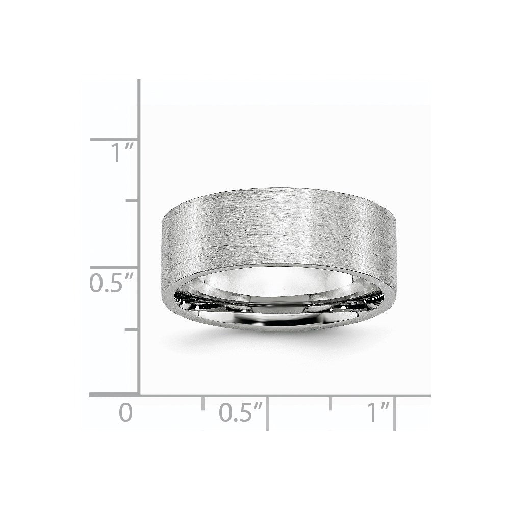 Chisel Cobalt Flat Satin 8mm Band