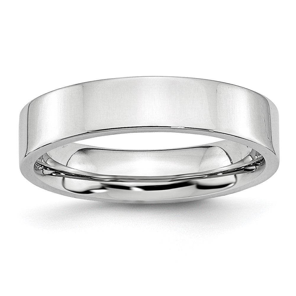 Chisel Cobalt Flat Polished 5mm Band