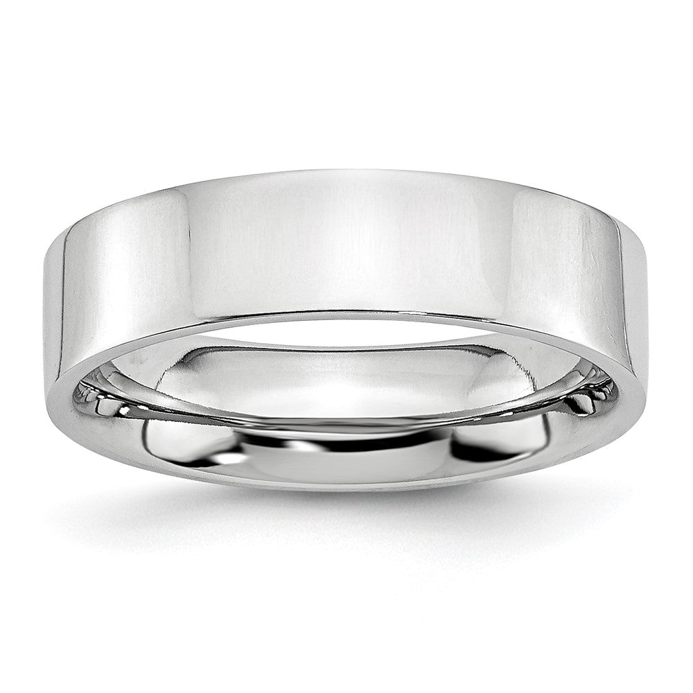 Chisel Cobalt Flat Polished 6mm Band