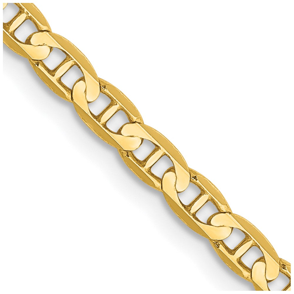 14K 26 inch 3mm Concave Anchor with Lobster Clasp Chain