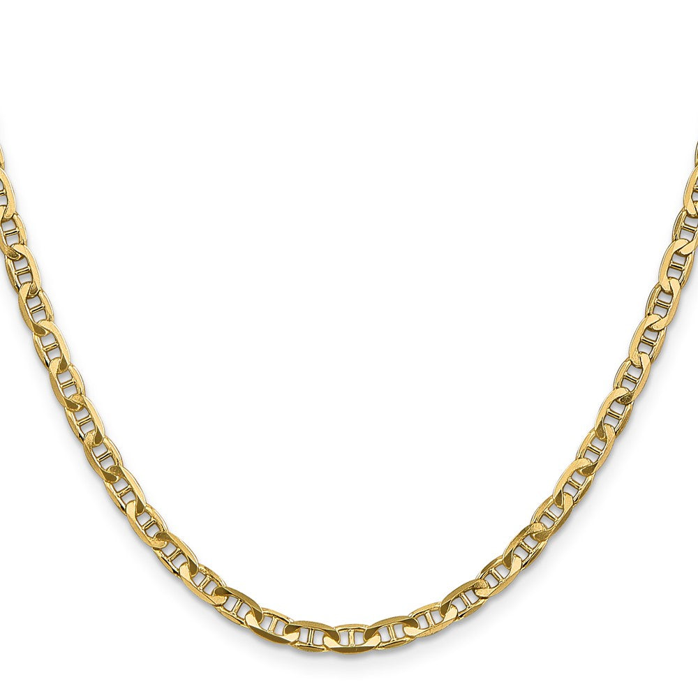 14K 26 inch 3.75mm Concave Anchor with Lobster Clasp Chain
