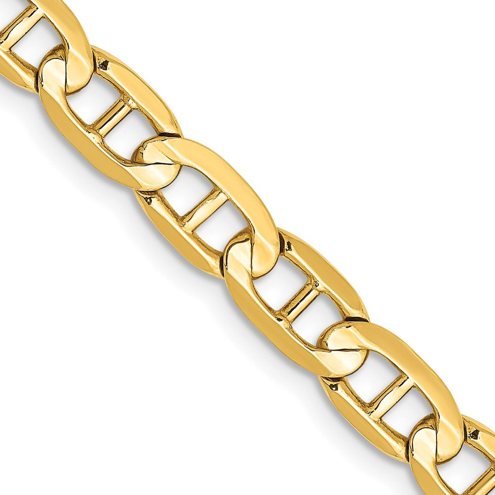 14K 26 inch 5.25mm Concave Anchor with Lobster Clasp Chain