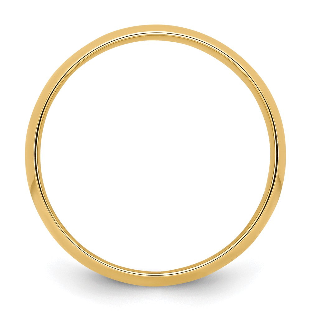 14k Yellow Gold 7mm Lightweight Comfort Fit Wedding Band Size 8.5