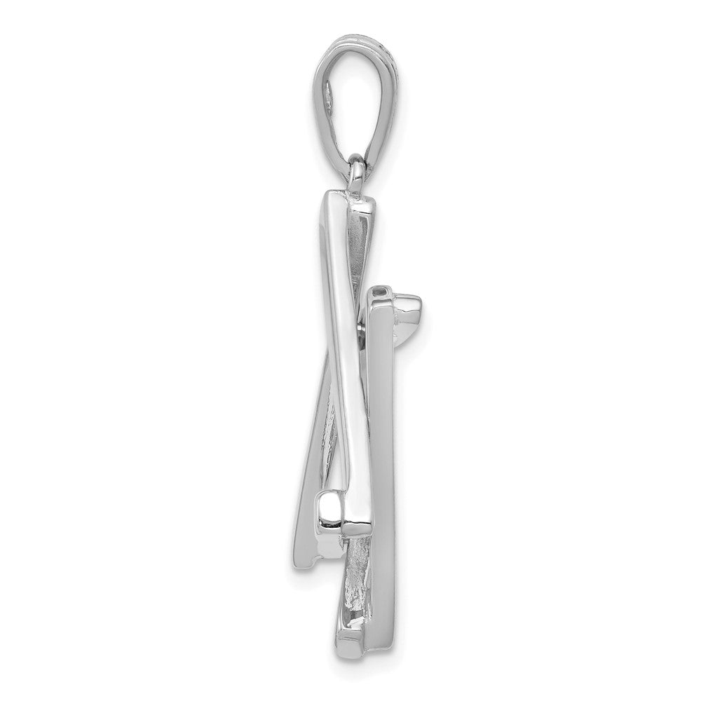 14k WHITE GOLD Star Of David Pendant