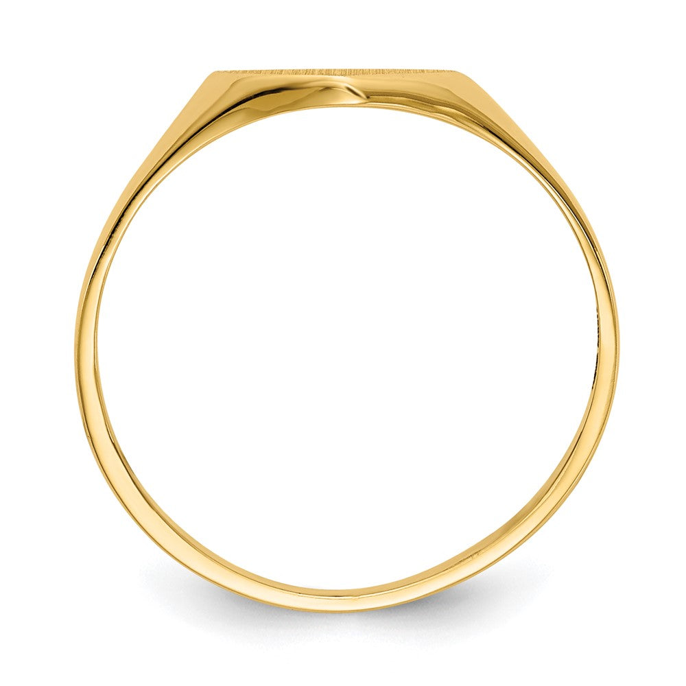 14k 5.5x7.5mm Closed Back Heart Signet Ring