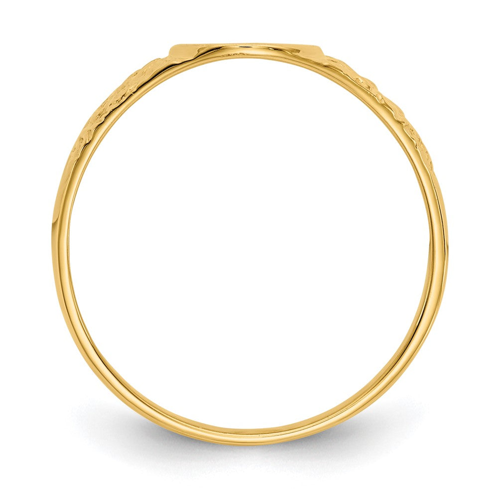 14k 8.0x7.0mm Closed Back Signet Ring