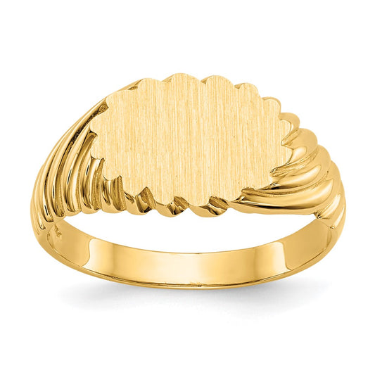 14k 7.5x10.0mm Open Back Signet Ring