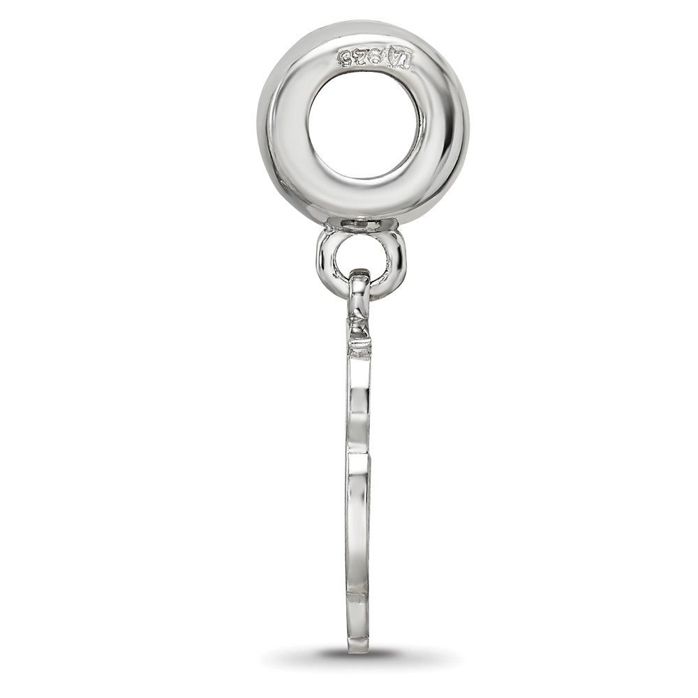 Sterling Silver Rhodium-plated Chi Omega Own Charm on Bead