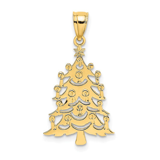 14k Polished Christmas Tree Charm