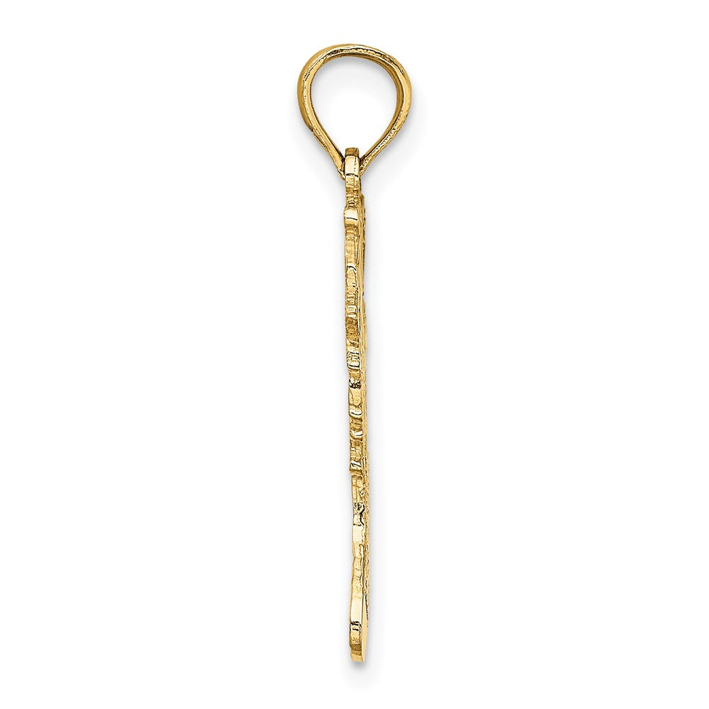 14k Polished Christmas Stocking Charm