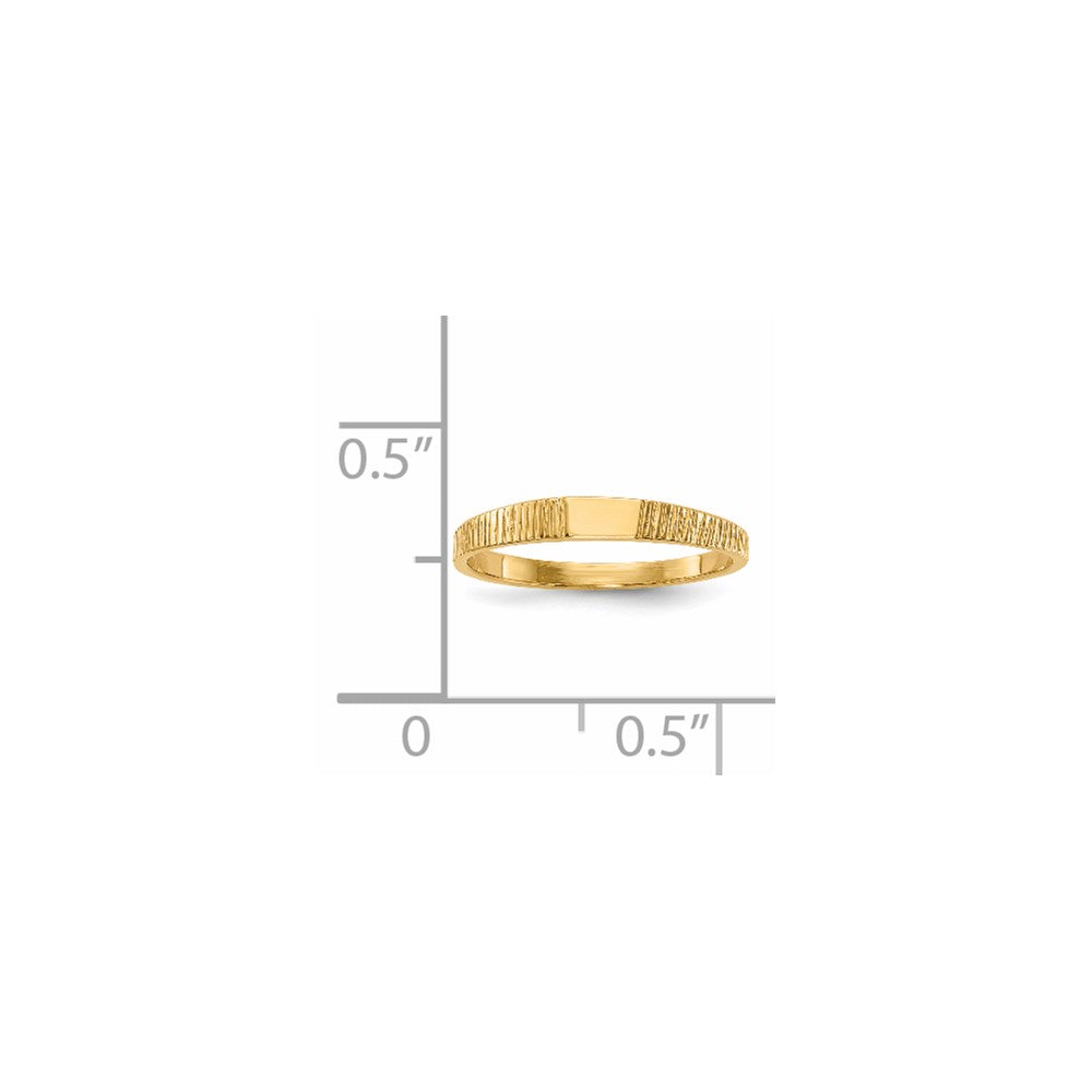 14k Polished & Ridged Ring