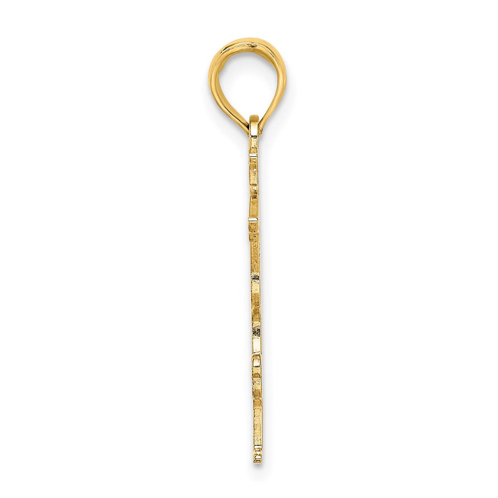 14k Yellow Gold Solid Polished Gymnast Charm
