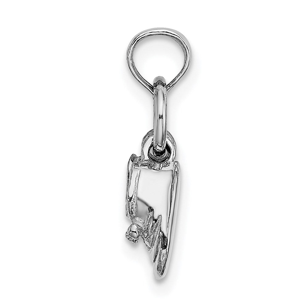 14k 3D Moveable White Gold Shoes Charm