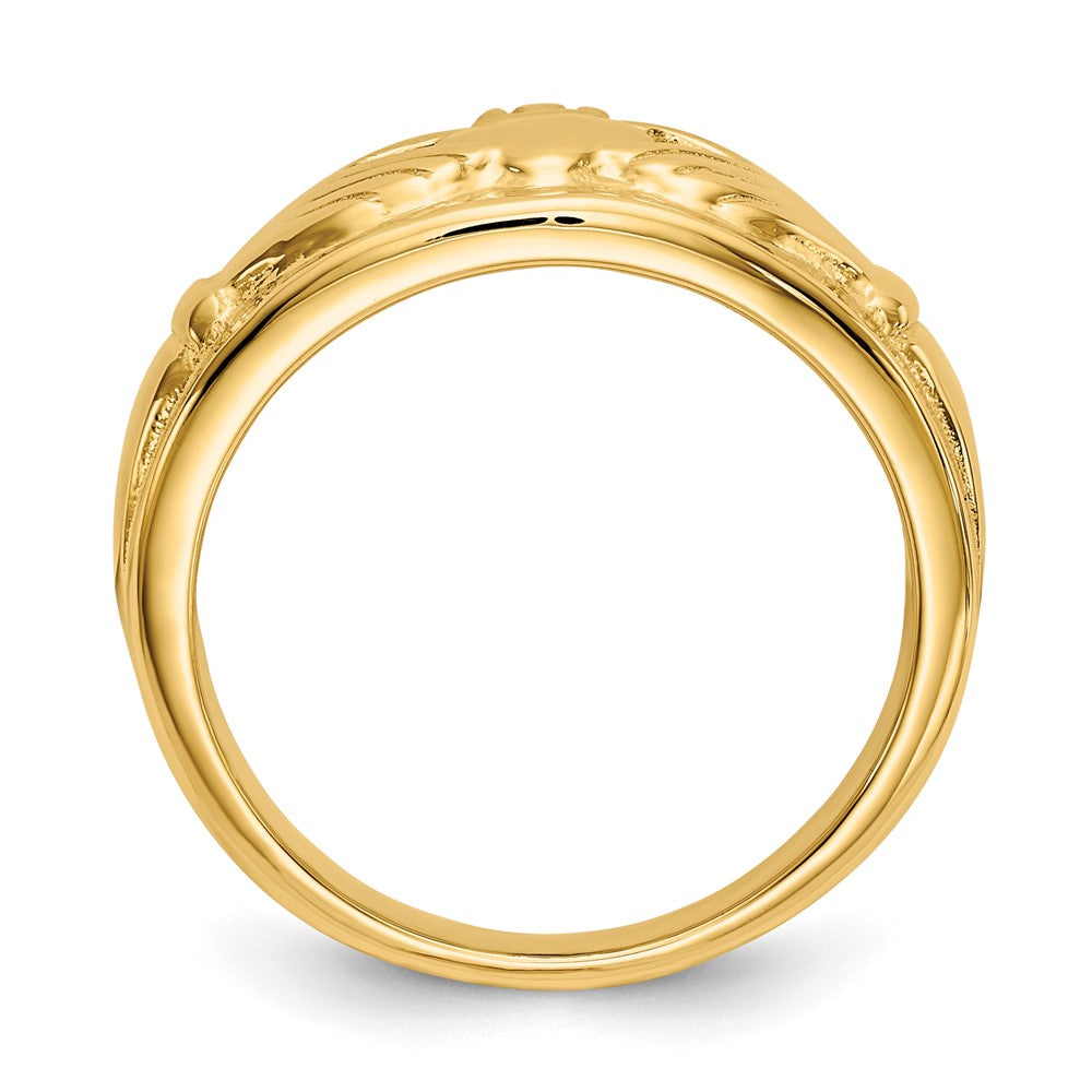 14k Polished Claddagh Ring
