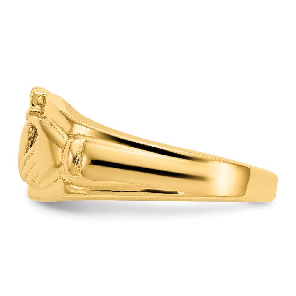 14k Polished Claddagh Ring
