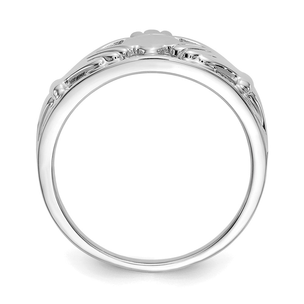 14k White Gold Claddagh Ring
