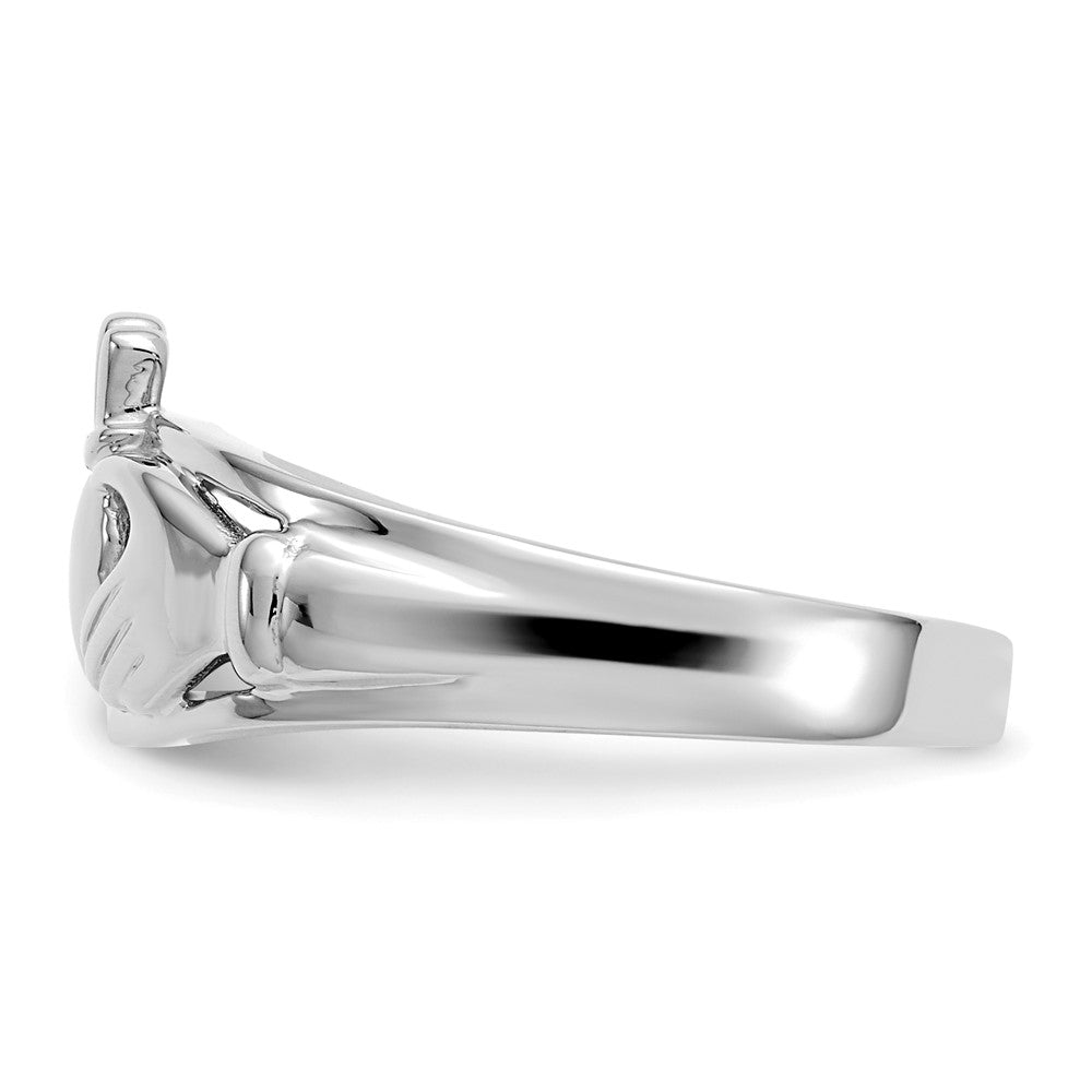 14k White Gold Claddagh Ring