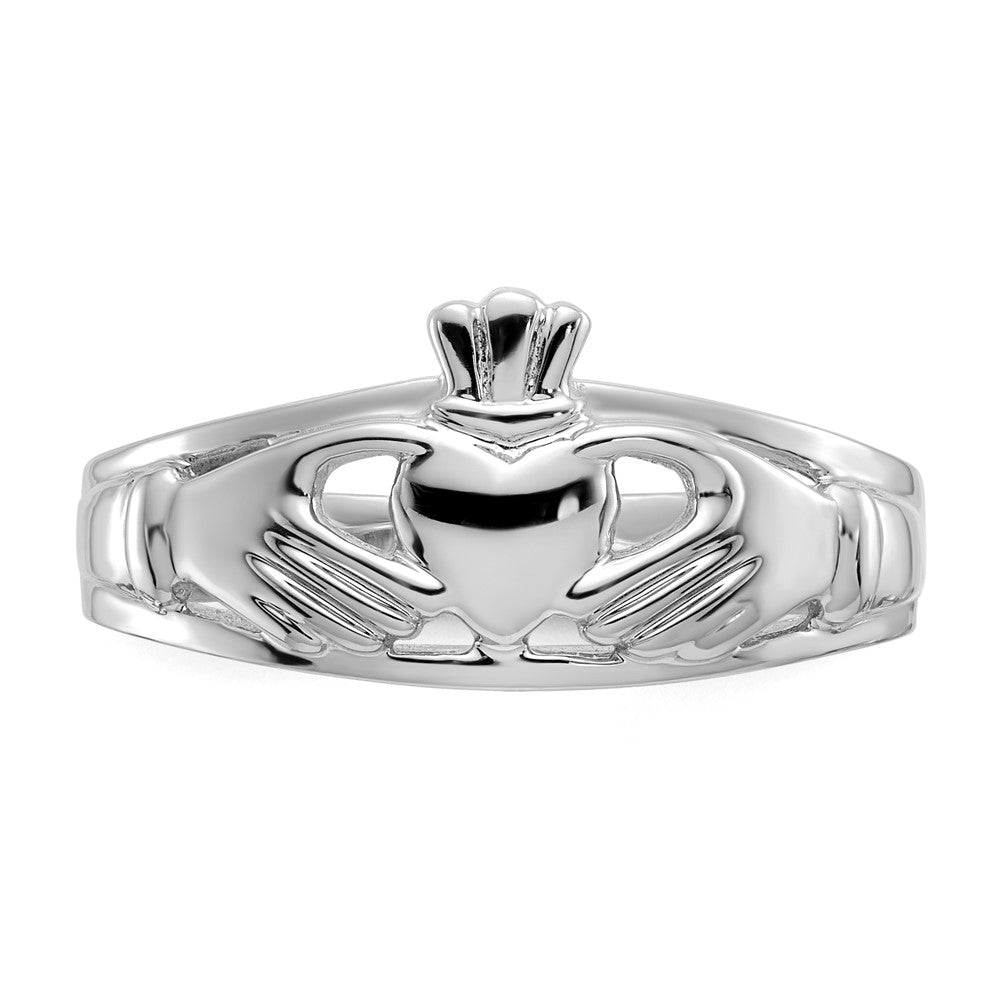 14k White Gold Claddagh Ring