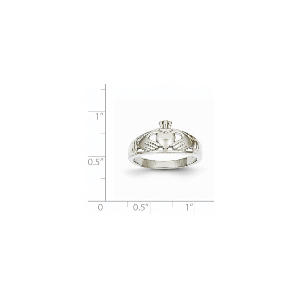14k White Gold Claddagh Ring