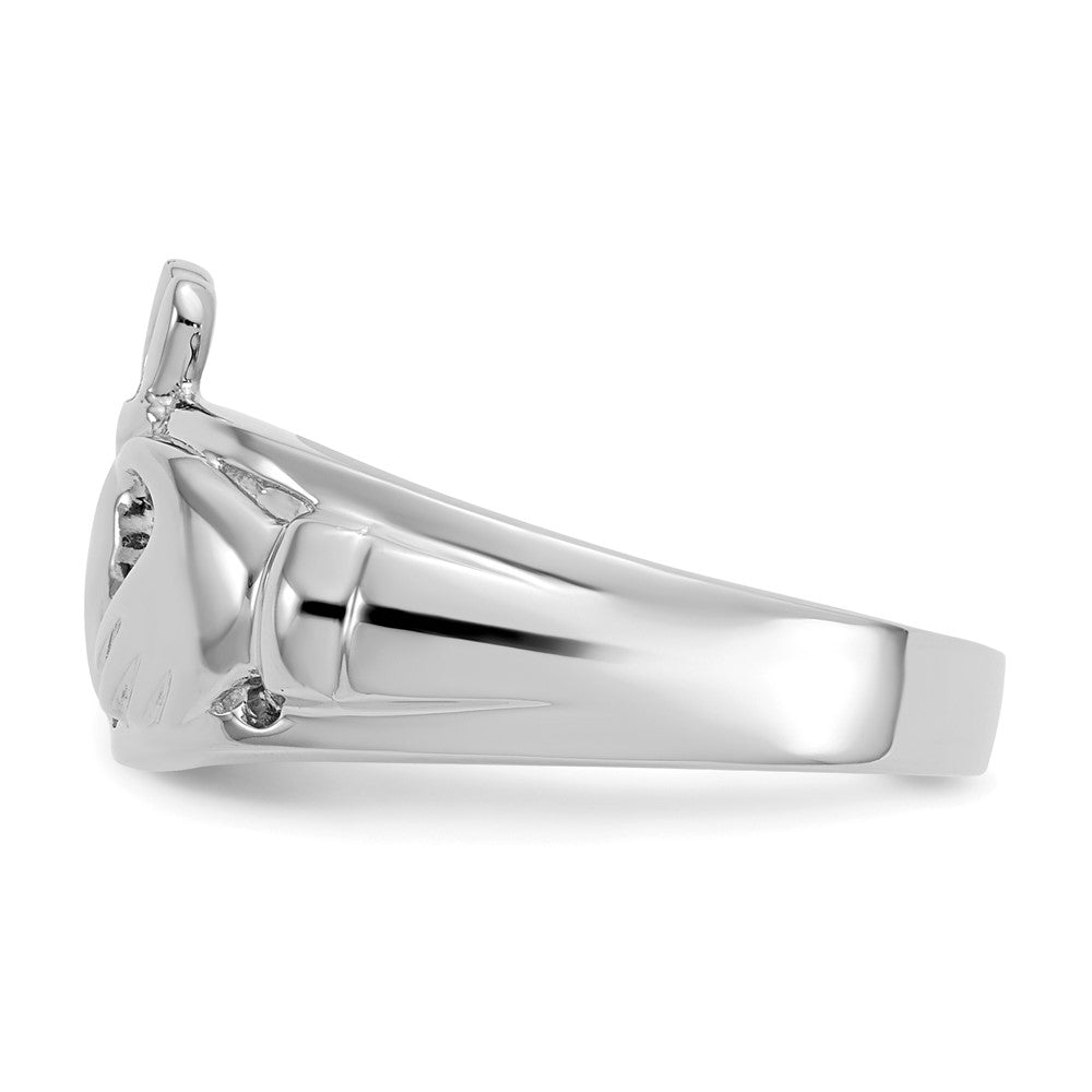 14k White Gold Claddagh Ring
