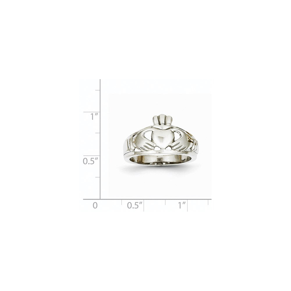 14k White Gold Claddagh Ring
