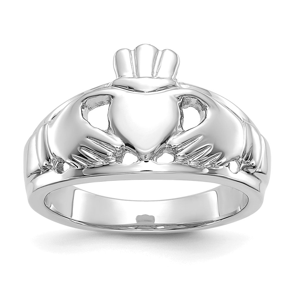 14k White Gold Claddagh Ring