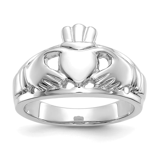 14k White Gold Claddagh Ring