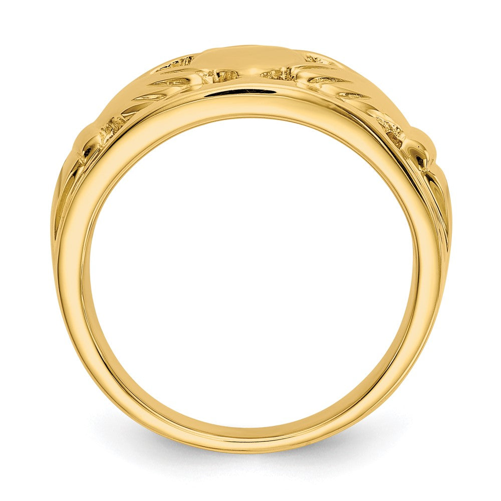 14k Polished Claddagh Ring