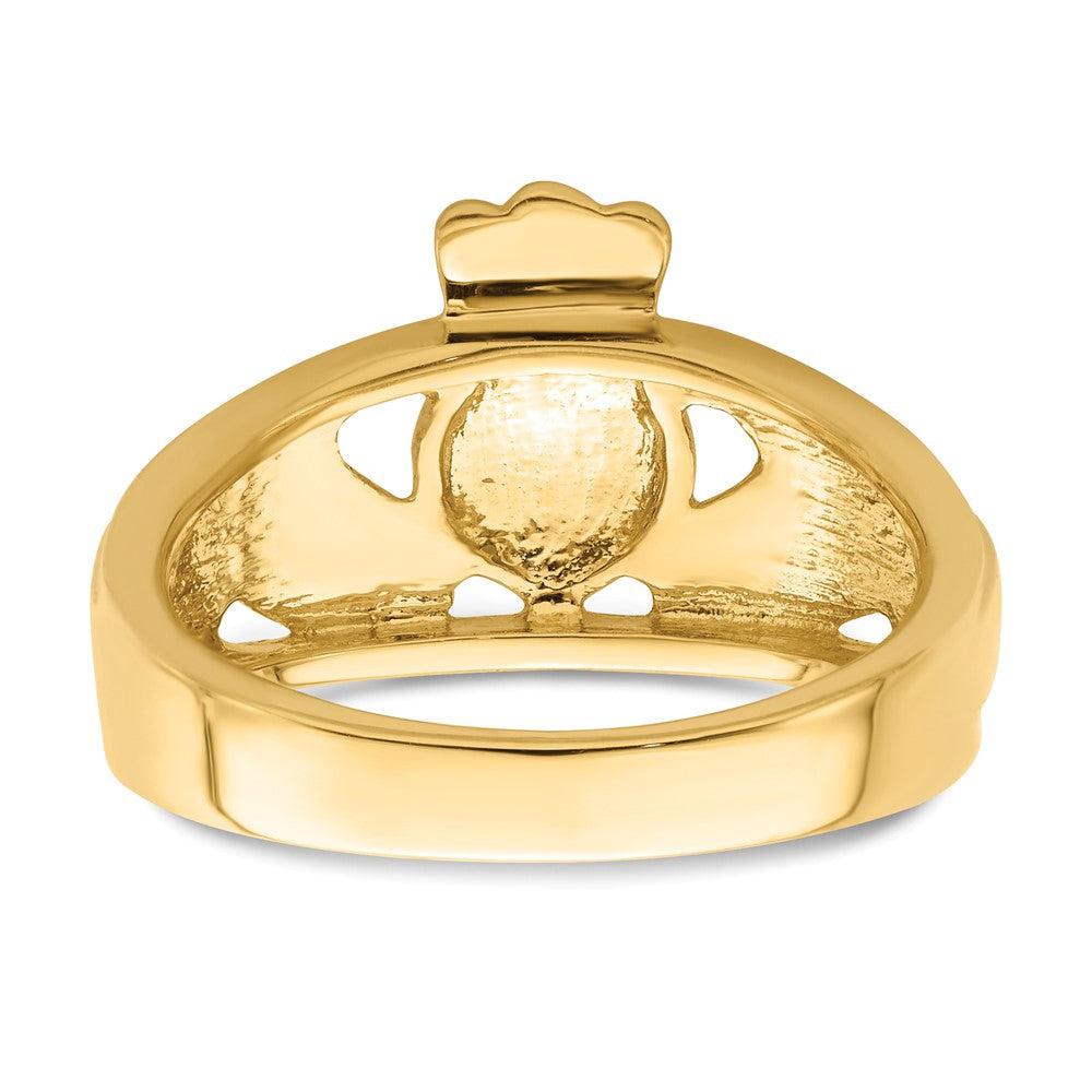 14k Polished Claddagh Ring